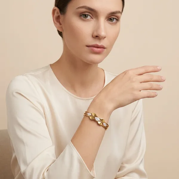 Gold_Plated_Braided_Bangle_With_Diamond_Accents_For_Women