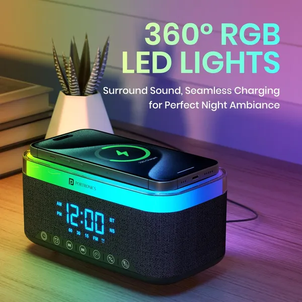 Black_360_Degree_Rgb_Led_Alarm_Clock_With_Wireless_Charging_And_Bluetooth_Speaker