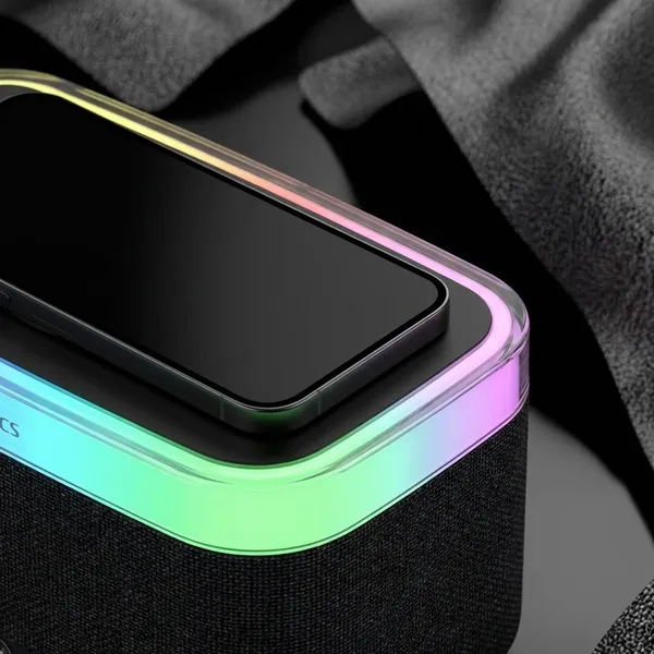 Black_Wireless_Charging_Alarm_Clock_With_Bluetooth_Speaker_And_Rgb_Light