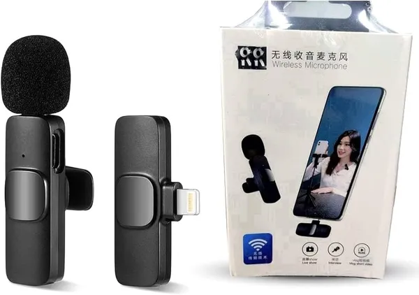 Black_Wireless_Microphone_For_Mobile_Phones_Lightning_Connector