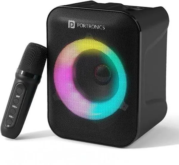 Black_Portronics_Portable_Bluetooth_Speaker_With_Wireless_Microphone_And_Rgb_Led_Lights