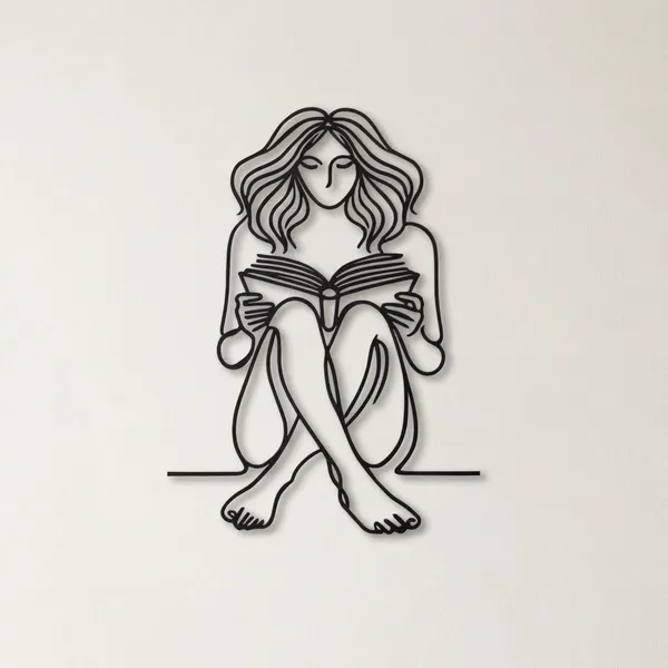 Metal_Wire_Art_Wall_Decor_-_Woman_Reading_Book_Silhouette