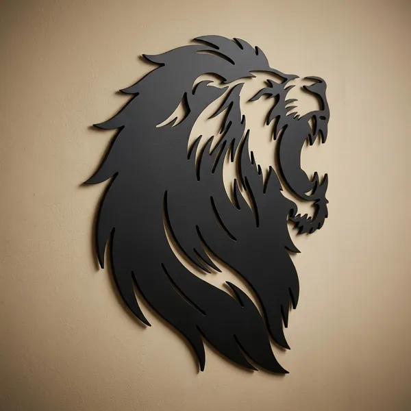 Roaring_Lion_Wall_Decal_-_Black_Silhouette_Art_Sticker