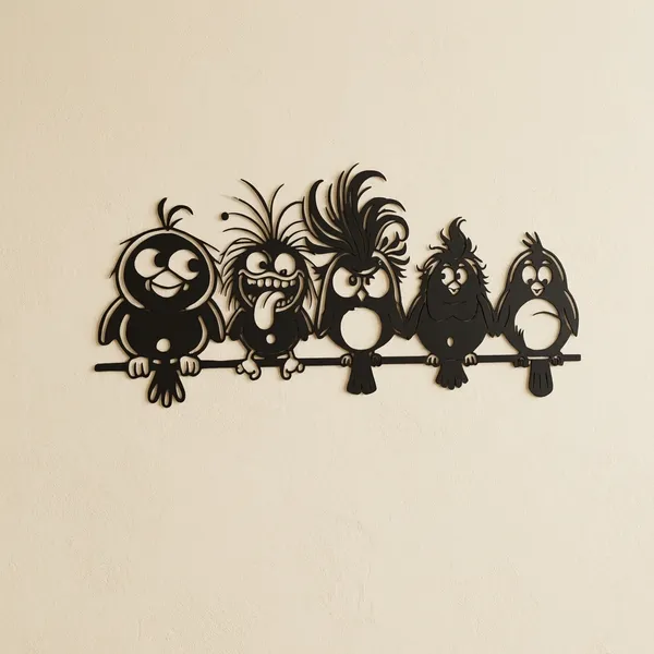 Crazy_Birds_On_Wire_Wall_Sticker_-_Set_Of_5_Cartoon_Bird_Decals