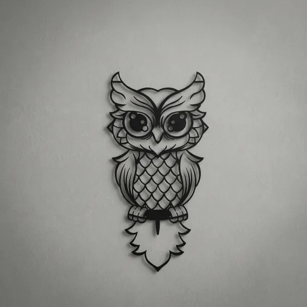 Decorative_Metal_Owl_Wall_Art_-_Black_Outline_Design