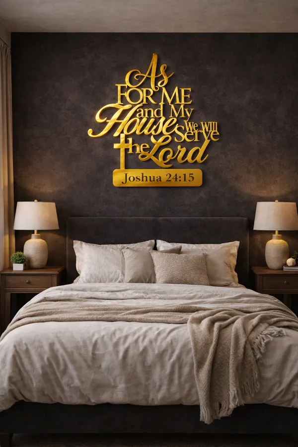 As_For_Me_And_My_House_We_Will_Serve_The_Lord_-_Joshua_24:15_Metal_Wall_Art_Decor
