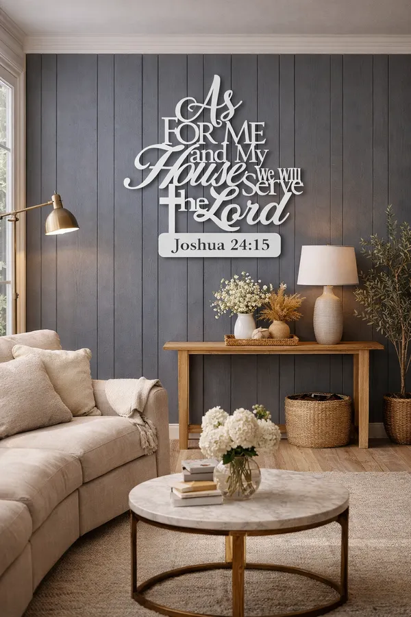 As_For_Me_And_My_House_We_Will_Serve_The_Lord_-_Joshua_24:15_Metal_Wall_Art_Decor