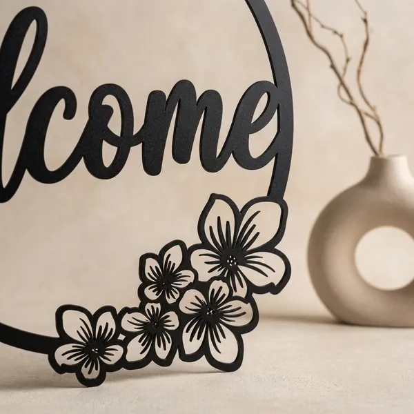 Welcome_Sign_Metal_Wall_Decor_With_Floral_Accents