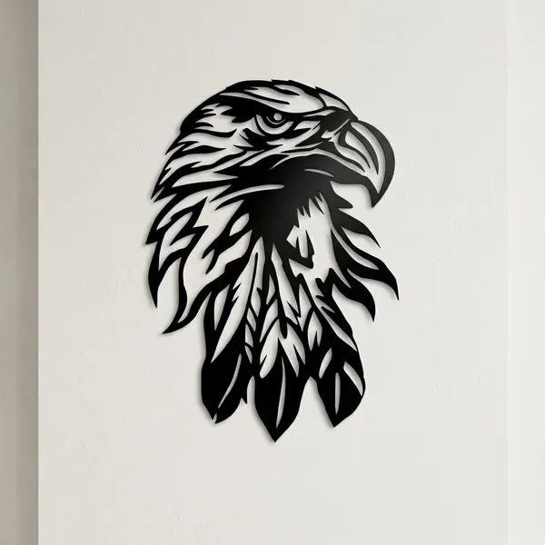 Decorative_Eagle_Head_Wall_Decal_Sticker_-_Black_Tribal_Design