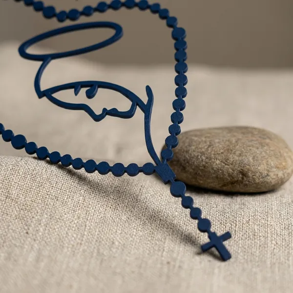 Religious_Rosary_Beads_With_Dove_And_Mary_Motif_-_Navy_Blue