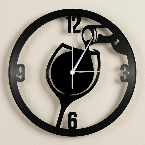 Decorative_Wall_Clock_With_Motorcycle_Design_-_Black_Metal_Silhouette