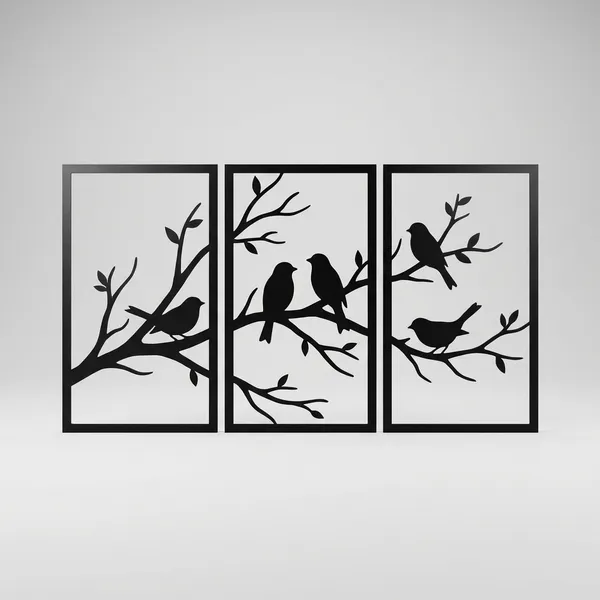 3-Panel_Metal_Bird_Wall_Art_With_Tree_Branch_Design_-_Black_Silhouette_D?Cor