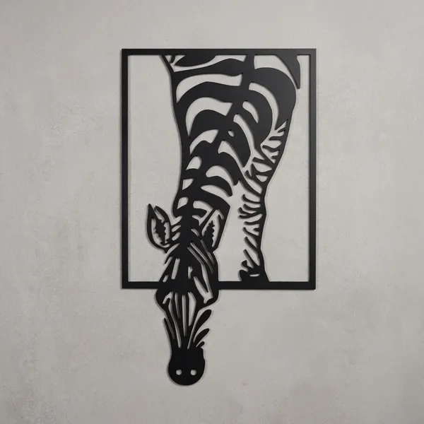 Decorative_Zebra_Wall_Art_Frame_-_Black_And_White_Minimalist_Animal_Poster
