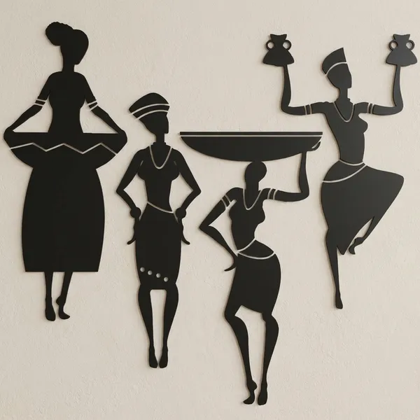 African_Women_Silhouette_Wall_Art_Decor