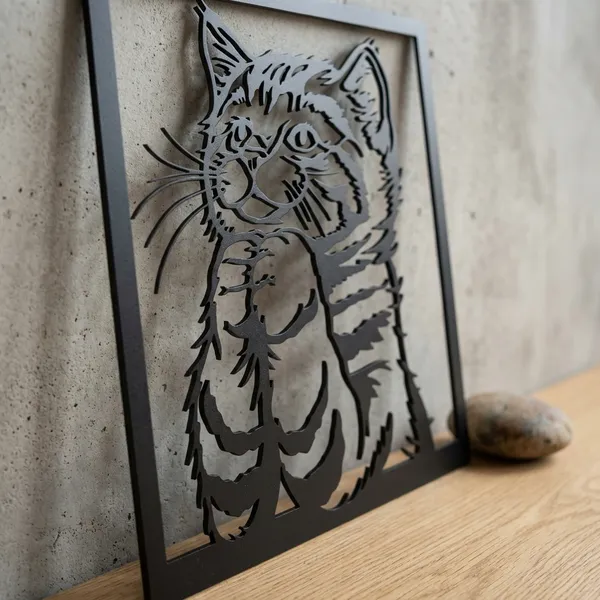 Decorative_Metal_Cat_Wall_Art_-_Black_Framed_Home_Decor