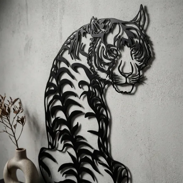 Sitting_Tiger_Wall_Decor_Sticker_-_Black_Outline_Design_(58Cm_X_46Cm)