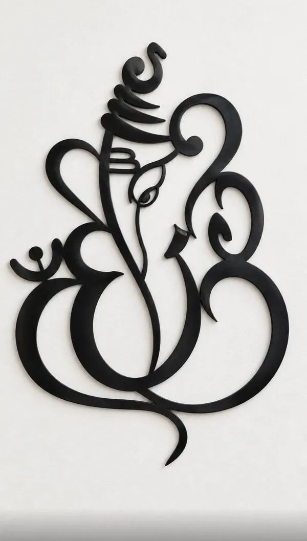 Black_Metal_Ganesha_Wall_Art_–_Laser_Cut_Design