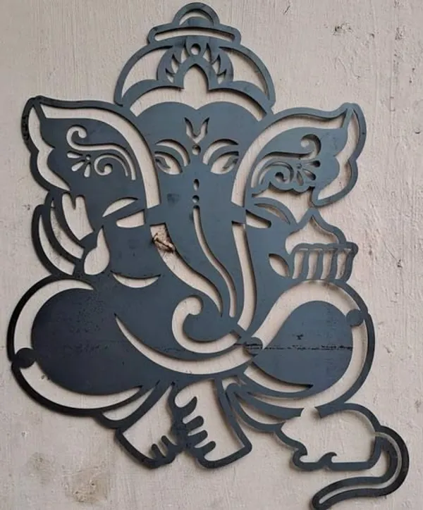 Black_Metal_Lord_Ganesha_Laser_Cut_Wall_Art