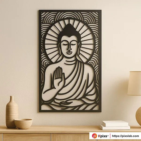 Blessing_Buddha_Meditation_Metal_Wall_Art