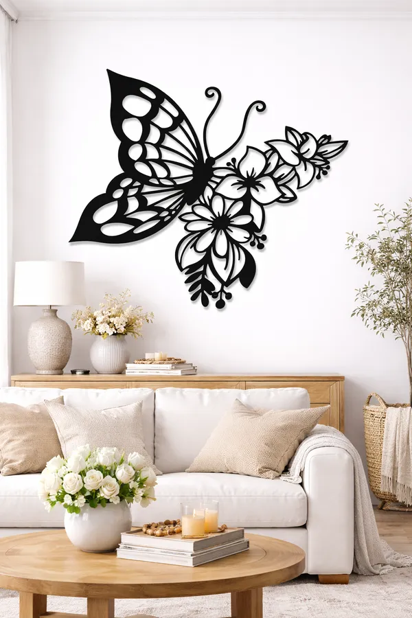 Butterfly_Floral_Metal_Wall_Art_|_Butterfly_with_Flowers_Metal_Wall_Decor