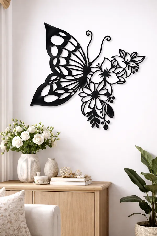 Butterfly_Floral_Metal_Wall_Art_|_Butterfly_with_Flowers_Metal_Wall_Decor