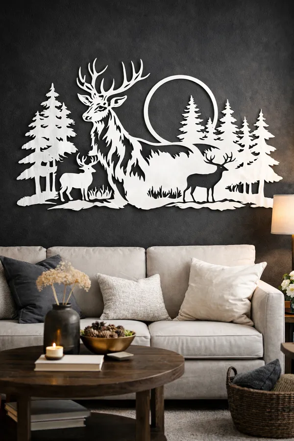 Deer_Forest_Metal_Wall_Art