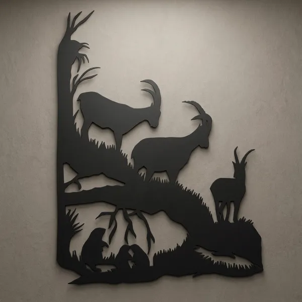 Mountain_Goat_Silhouette_Metal_Wall_Art_-_Wildlife_Scene_Decoration