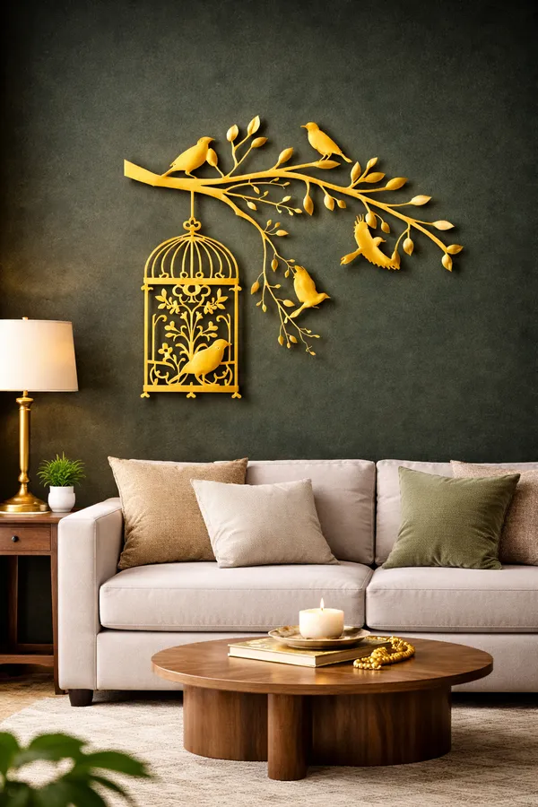 Elegant_Birds_&_Cage_Metal_Wall_Art
