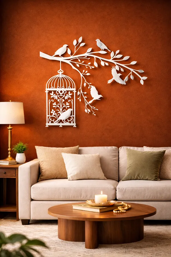 Elegant_Birds_&_Cage_Metal_Wall_Art