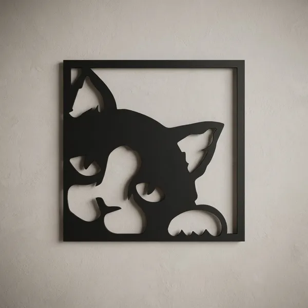 Playful_Cat_Silhouette_Wall_Art_Metal_Decor