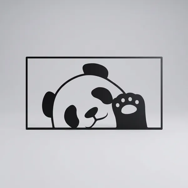 Panda_Wall_Art_-_Decorative_Metal_Wall_Frame