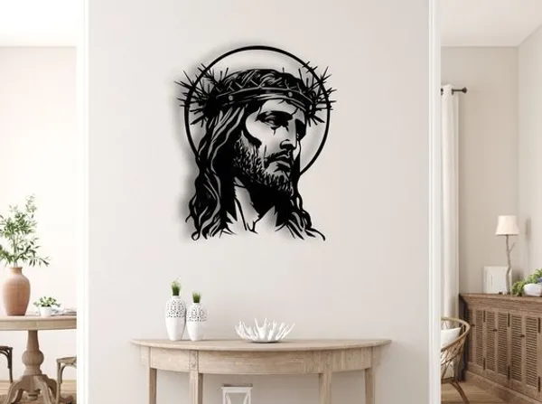 Jesus_Crown_Portrait_Metal_Wall_Art