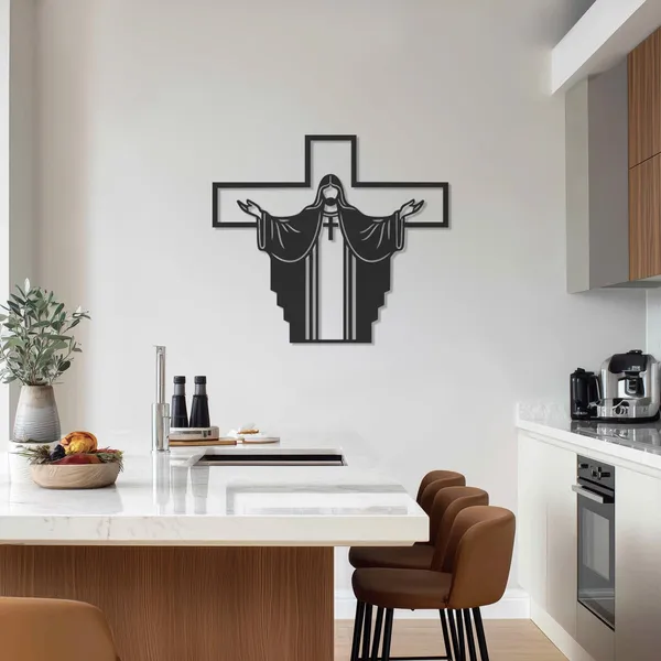 Jesus_with_Cross_?_Laser_Cut_MS_Metal_Wall_Art_|_Christian_Religious_Wall_Decor_|_Powder-Coated_Mild_Steel_Hanging_|_Faith_Home_D?cor