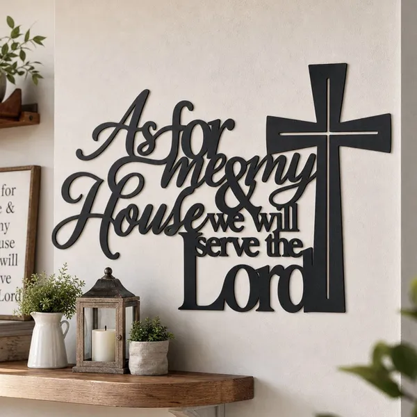 Joshua_24:15_Scripture_Metal_Sign,_Metal_Christian_Cross_Wall_Art,_Religious_Metal_Wall_Sign,_