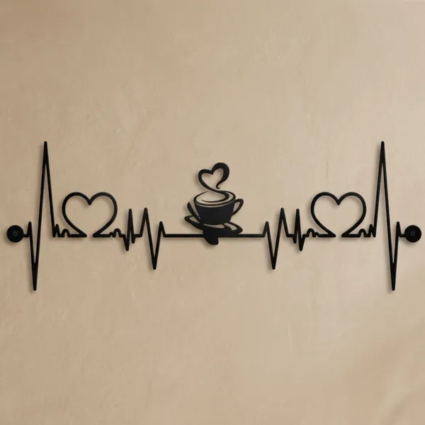 Coffee_&_Hearts_Ekg_Heartbeat_Metal_Wall_Decor