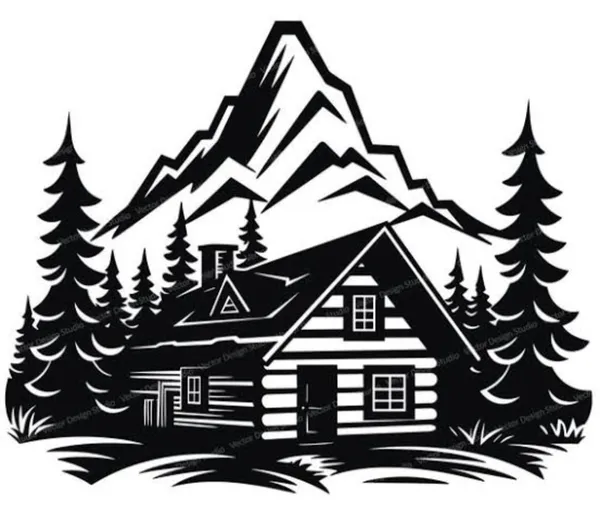 Mountain_Cabin_Metal_Wall_Art_|_Nature_Landscape_Metal_Wall_Decor