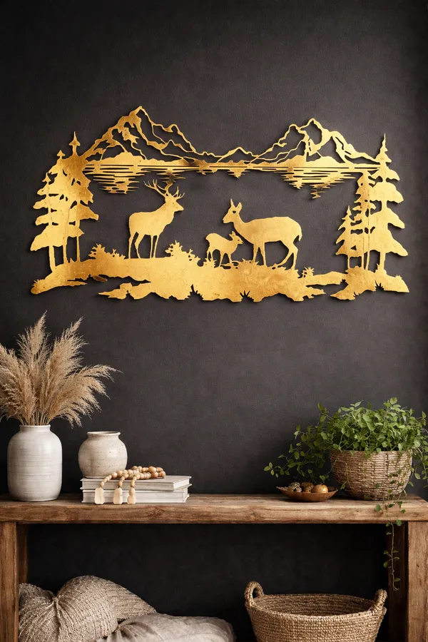 Mountain_Deer_Serenity_Metal_Wall_Art