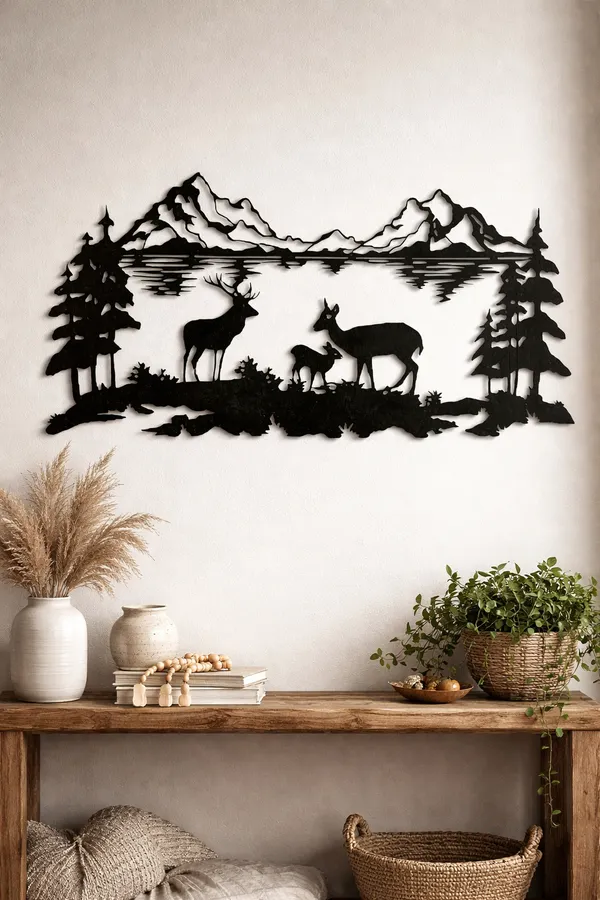 Mountain_Deer_Serenity_Metal_Wall_Art