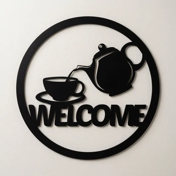 Welcome_Sign_Metal_Wall_Art_-_Tea_Pot_&_Cup_Design