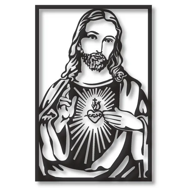 Sacred_Heart_of_Jesus_Metal_Wall_Art_Frame