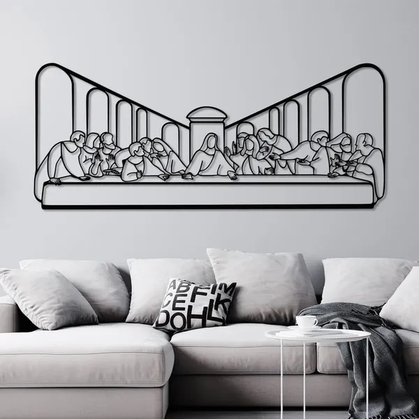 The_Last_Supper_?_Laser_Cut_MS_Metal_Wall_Art_|_Christian_Religious_Wall_Decor_|_Jesus_&_Disciples_|_Powder-Coated_Mild_Steel_Hanging