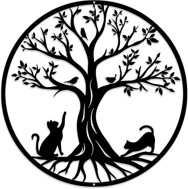 Tree_of_Life_Cats_Metal_Wall_Art_|_Birds_&_Tree_Nature_Wall_Decor