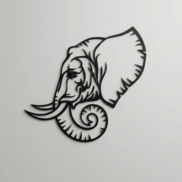 Decorative_Elephant_Metal_Wall_Art_-_Black
