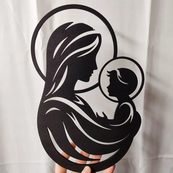 Virgin_Mary_&_Baby_Jesus_laser-cut_MS_metal_wall_art