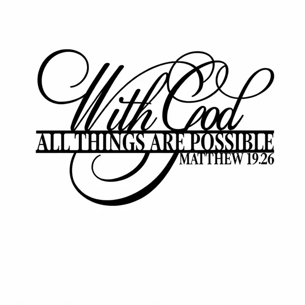 With_God_All_Things_Are_Possible_Metal_Wall_Art_?_Matthew_19:26