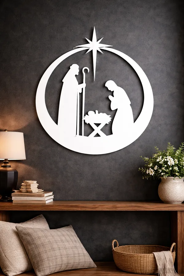 Nativity_Scene_Metal_Wall_Art_Silhouette_-_Christmas_Decoration