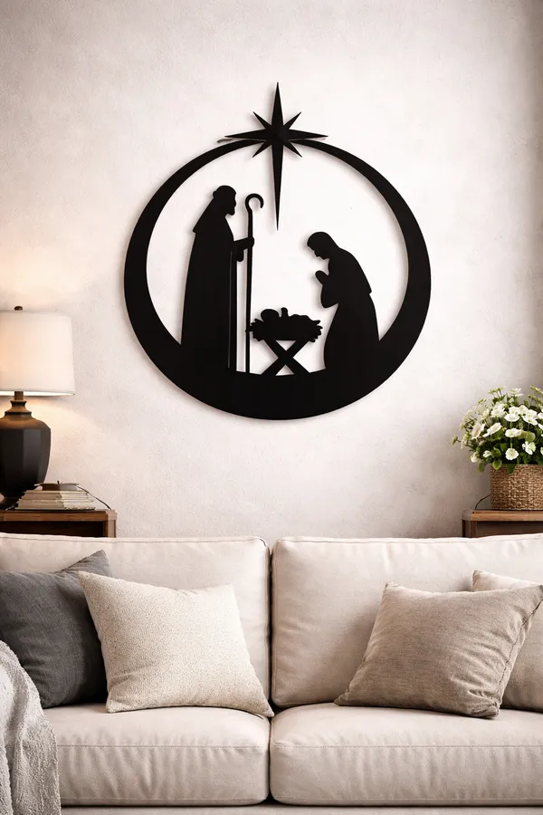 Nativity_Scene_Metal_Wall_Art_Silhouette_-_Christmas_Decoration