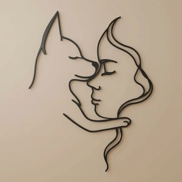 Abstract_Faces_Metal_Wall_Art_-_Modern_Minimalist_Line_Drawing_Decor