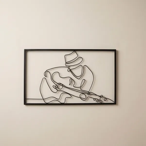 Modern_Minimalist_Continuous_Line_Art_Wall_Frame_-_Musician_With_Guitar