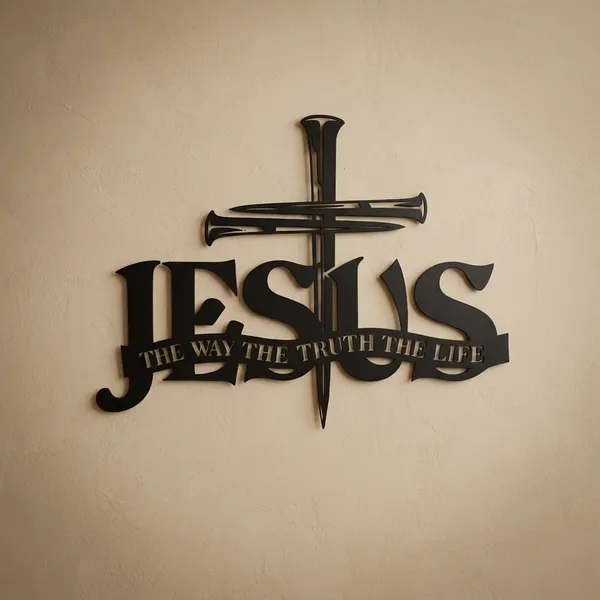 Jesus_The_Way_The_Truth_The_Life_-_Christian_Religious_Cross_Typography_Wall_Decal/Sticker